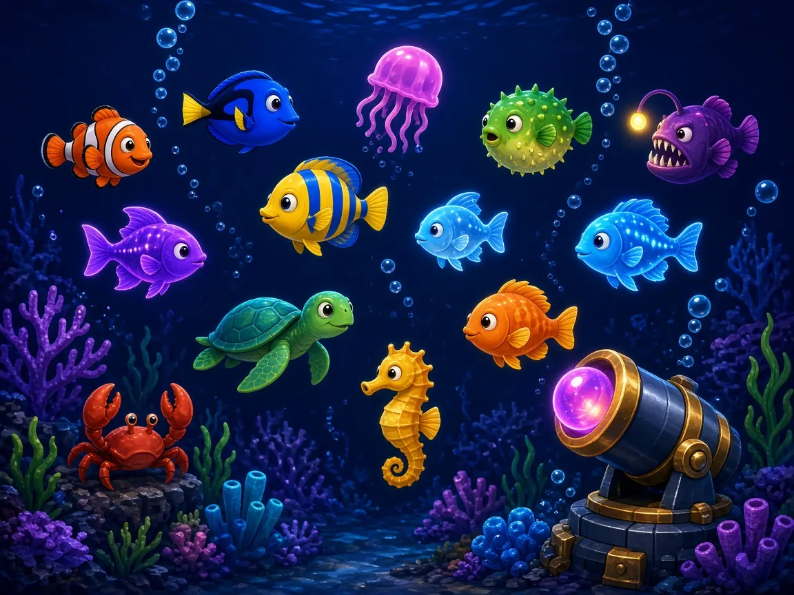 Cannon fishing arcade game
